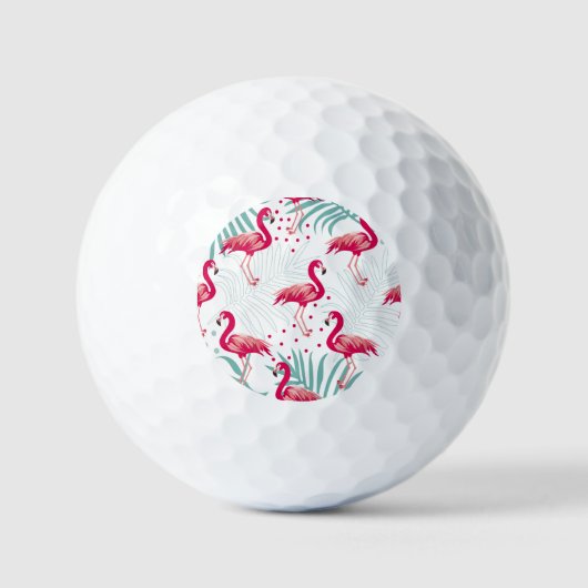 熱帯性フラミンゴ葉と、夏のパターン。 ゴルフボール (正面)
