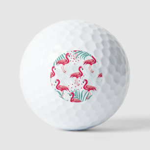 熱帯性フラミンゴ葉と、夏のパターン。 ゴルフボール