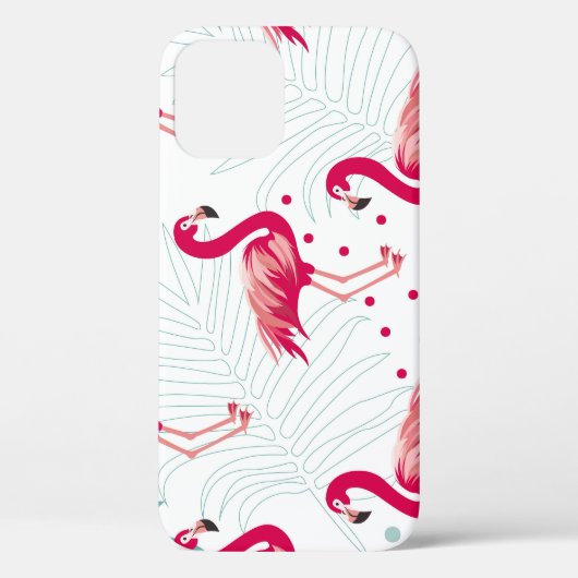 熱帯性フラミンゴ葉と、夏のパターン。 Case-Mate iPhoneケース (裏面)