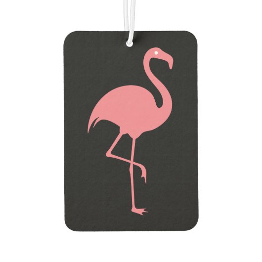 熱帯性フラミンゴ車の新気予報 カーエアーフレッシュナー (裏面)