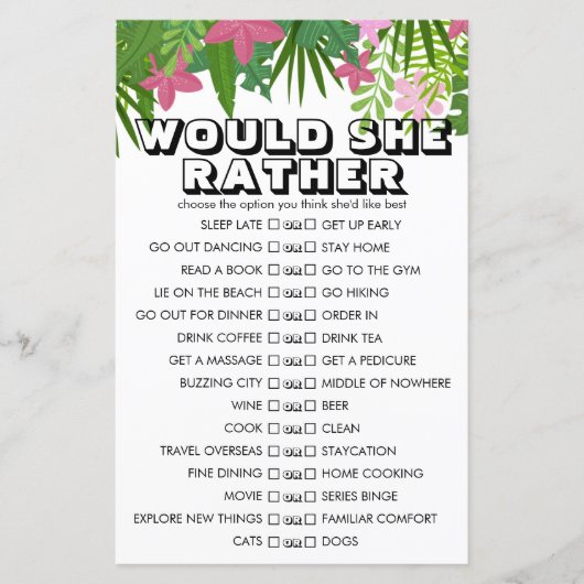 熱帯性フローラカスタマイズが彼女はゲーム (正面)