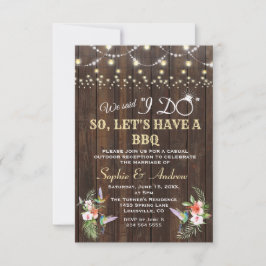 熱帯性フローラハミングバードウッドI DO BBQ 招待状