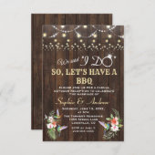 熱帯性フローラハミングバードウッドI DO BBQ 招待状 (正面/裏面)
