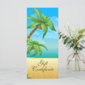熱帯性ヤシの木とビーチギフト券 (スタンド正面)
