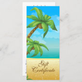 熱帯性ヤシの木とビーチギフト券 (正面/裏面)