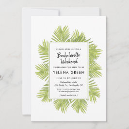 熱帯性ヤシの木のバチェロレッテ週末 招待状