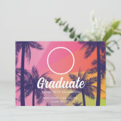 熱帯性ヤシの木の卒業 招待状 (スタンド正面)