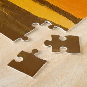 熱帯性ヤシの木の夏の背景 ジグソーパズル (側面)