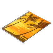 熱帯性ヤシの木の夏の背景 ノートブック (左側)