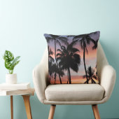 熱帯性ヤシの木の夕日 クッション (椅子)