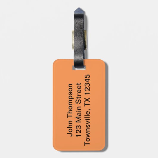 熱帯性ヤシの木の夕日 ラゲッジタグ (裏面縦)