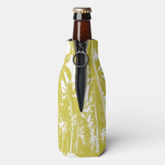熱帯性ヤシの木の模様 ボトルクーラー (ボトル裏面)