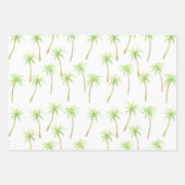 熱帯性ヤシの木の水色グラデーション青 ラッピングペーパーシート (正面2)