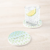 熱帯性ヤシの木の水色 コースター (側面)