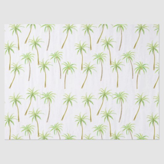 熱帯性ヤシの木の水色 薄葉紙 (正面)