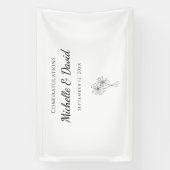 熱帯性ヤシの木の目的地のウェディングエレガント 横断幕 (縦)