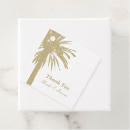 熱帯性ヤシの木の目的地の結婚式メッセージカード フェイバータグ