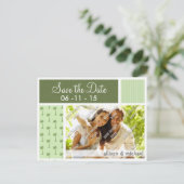 熱帯性ヤシの木パターン 案内ポストカード (スタンド正面)