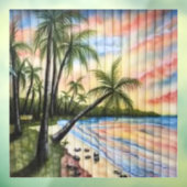 熱帯性ヤシの木ビーチブラインド ウィンドウサイン (シート3)