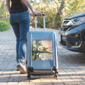 熱帯性ヤシの木ビーチブラインド シール (スーツケースインサイチュ)