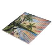 熱帯性ヤシの木ビーチブラインド タイル (側面)