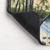 熱帯性ヤシの木ビーチブラインド マウスパッド (コーナー)