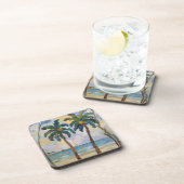 熱帯性ヤシの木油絵 コースター (右側)