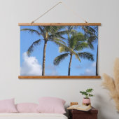 熱帯性ヤシの木36x26" 吊り下げ型タペストリー (寝室)