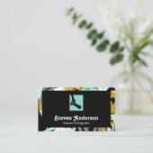 熱帯性ヤシの木 | カメラマン保持カメラ 名刺 (スタンド正面)