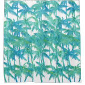 熱帯性ヤシの木 シャワーカーテン (正面)