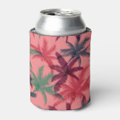 熱帯性ヤシの木：シームレスパターン 缶クーラー (缶正面)