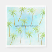 熱帯性ヤシの木 スタンダードランチョンナプキン (正面)