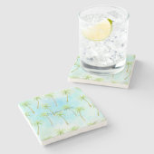 熱帯性ヤシの木 ストーンコースター (横)