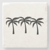 熱帯性ヤシの木 ストーンコースター (正面)