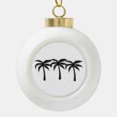 熱帯性ヤシの木 セラミックボールオーナメント (正面)