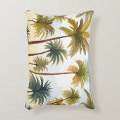 熱帯性ヤシの木 | ビーチ水絵を描色 アクセントクッション (正面(垂直))