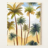 熱帯性ヤシの木 | ビーチ水絵を描色 プランナー手帳 (裏面)