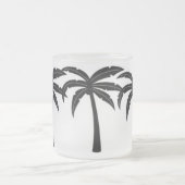 熱帯性ヤシの木 フロストグラスマグカップ (中央)
