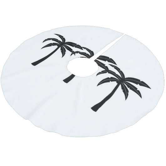 熱帯性ヤシの木 ブラッシュドポリエステルツリースカート (アングル)