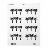 熱帯性ヤシの木 ラベル (フルシート)