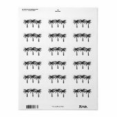 熱帯性ヤシの木 ラベル (フルシート)