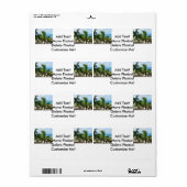 熱帯性ヤシの木 ラベル (フルシート)