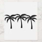 熱帯性ヤシの木 ワインラベル (シングルラベル)