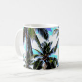 熱帯性ヤシの木。位置リーフパターン… コーヒーマグカップ (正面左)