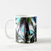 熱帯性ヤシの木。位置リーフパターン… コーヒーマグカップ (左)