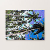 熱帯性ヤシの木。特性デザイン。 ジグソーパズル (横)