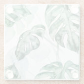 熱帯性ヤシの葉 ガラスコースター (裏面)