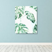 熱帯性ヤシの葉 キャンバスプリント (インサイチュ (ウッドフロア))