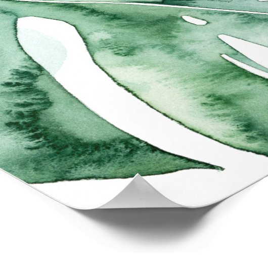 熱帯性ヤシの葉 ポスター (角)