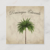 熱帯性ヤシエレガントの木スタイリッシュ スクエア名刺 (裏面)